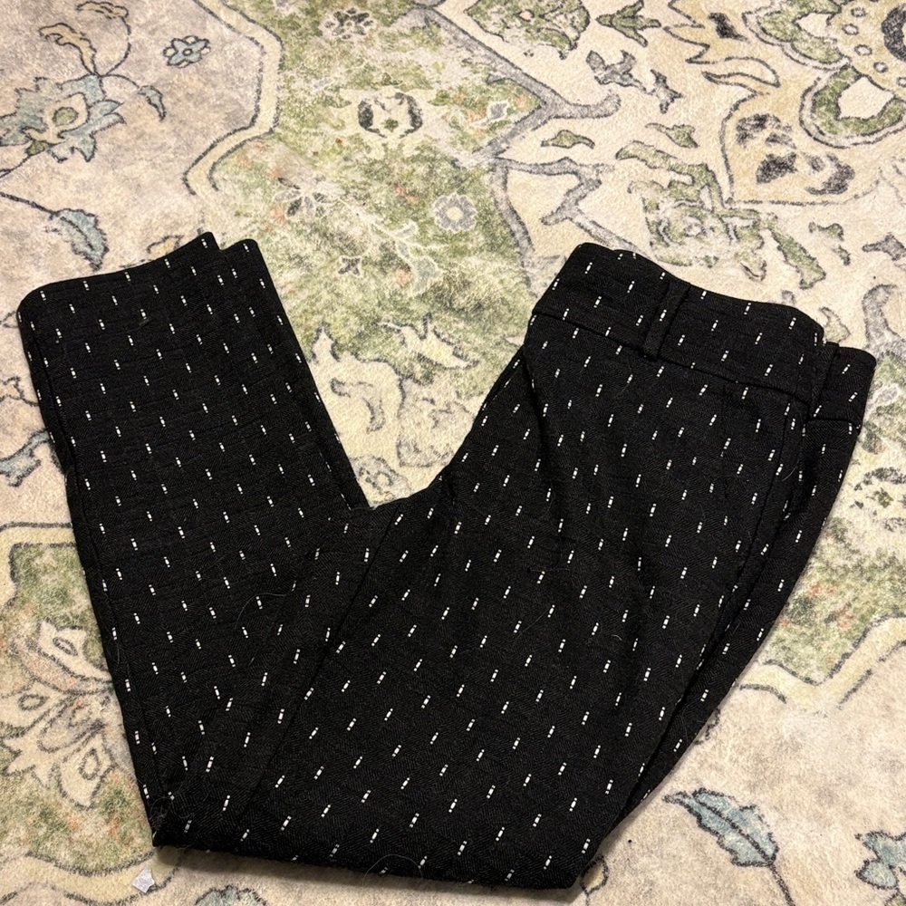 LOFT Black and White Patterned Pants